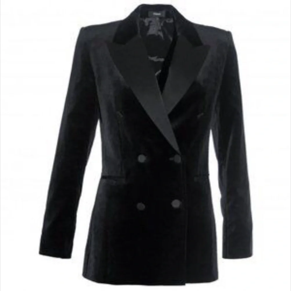 NWOT Theory Velvet Tuxedo Blazer - Picture 6 of 11